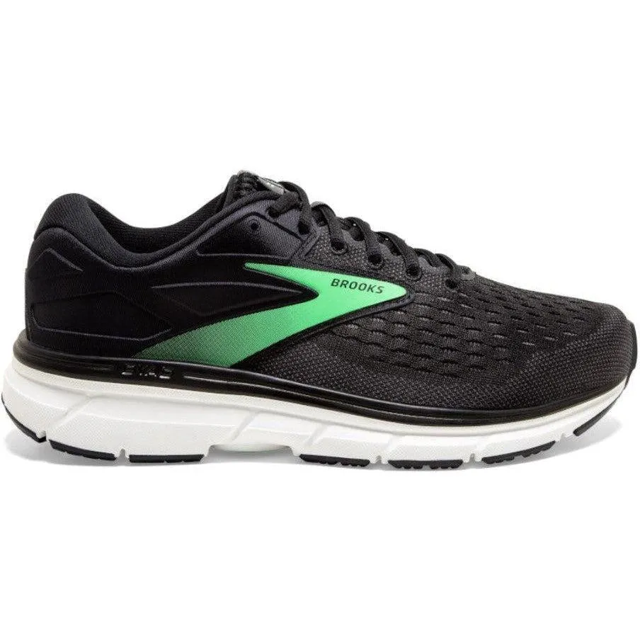 Women's Brooks Dyad 11, Black/Ebony/Green, 11 2E Extra Wide