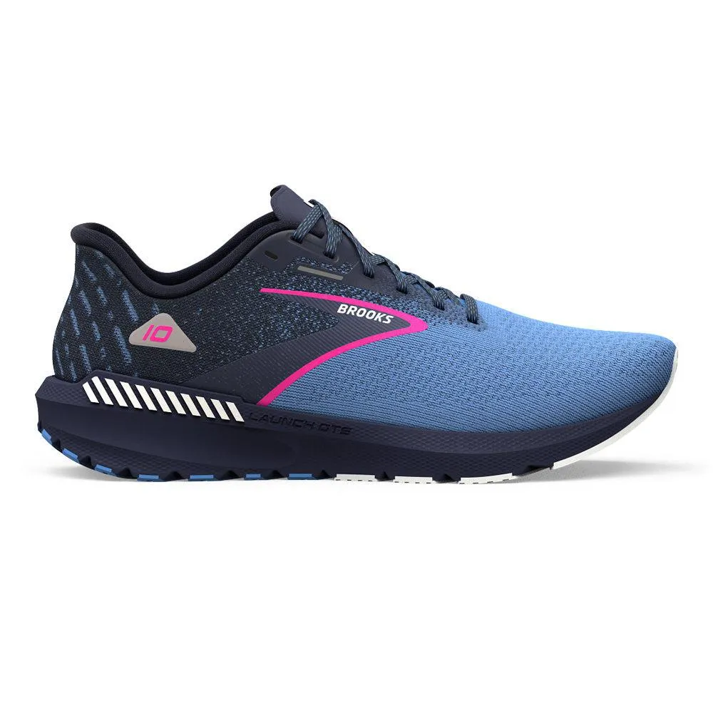 Women's Brooks Launch GTS 10, Peacoat/Marina Blue/Pink Glo, 9 B Medium